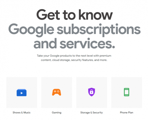 Google Store: la nuova sezione "Subscriptions"