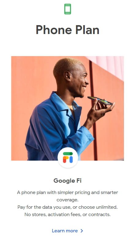 Phone Plan - Google Store: subscriptions Phone Plan - Google Store: subscriptions