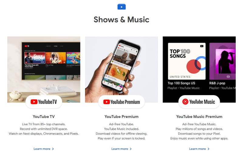 Show & Music - Google Store: subscriptions Shows & Music - Google Store: subscriptions
