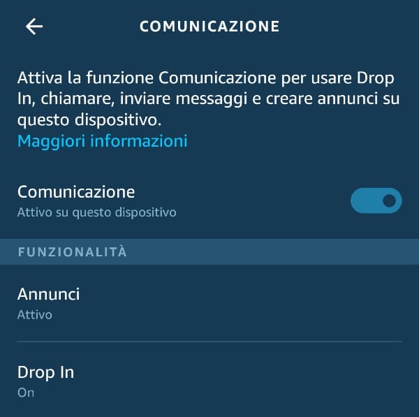 Drop-in su Alexa: comunicazione Drop-in su Alexa: comunicazione