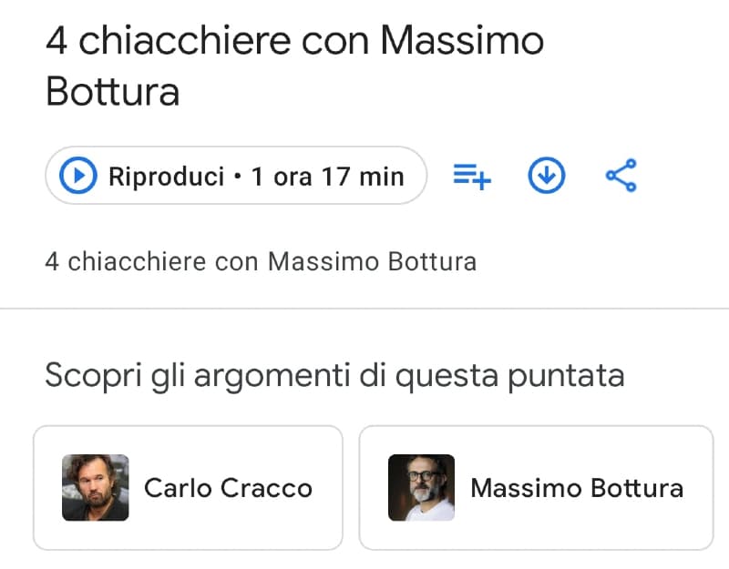 Google Podcasts: argomenti della puntata - knowledge graph Google Podcasts: argomenti della puntata - knowledge graph