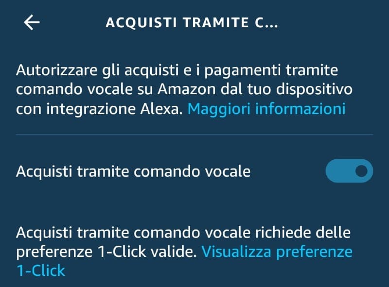 Acquisto tramite comando vocale su Alexa Acquisto tramite comando vocale su Alexa